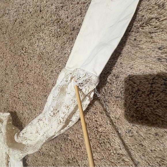 Vintage 70s Gunne Sax Jessica Cream Maxi Dress Size 7 Renaissance For Repair - Picture 15 of 15